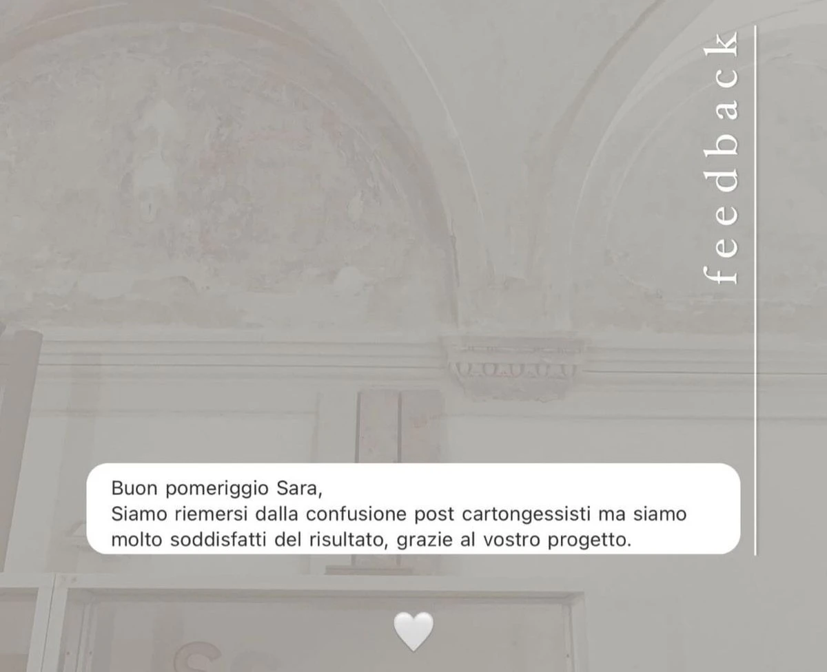 Feedback di una cliente StudioS via Instagram: Un feedback dei nostri clienti, soddisfatti del risultato.