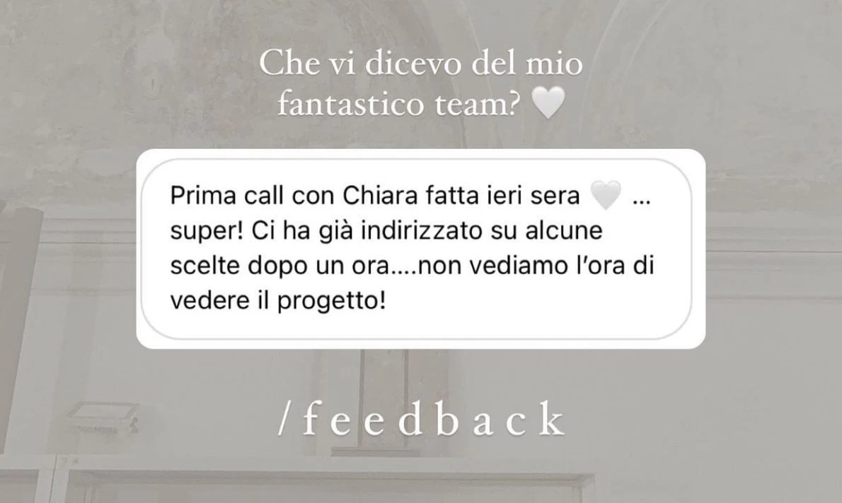 Feedback di una cliente StudioS via Instagram: Complimenti per oggi, sono senza parole per il lavoro svolto.